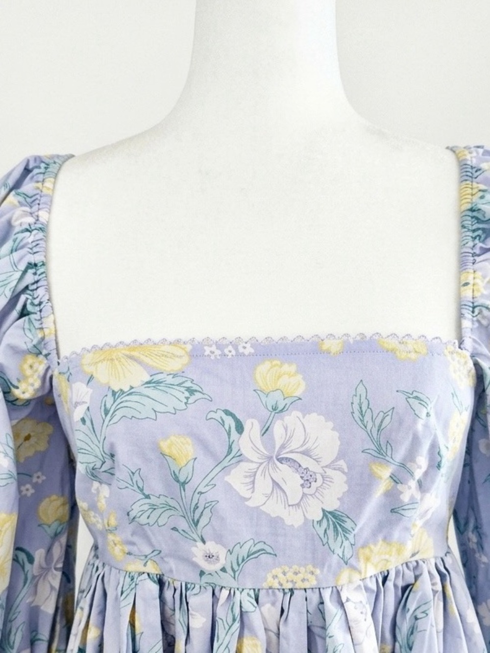 Selkie The Puff Dress With Lace Claudia Print Size 6 - Picture 4 of 12